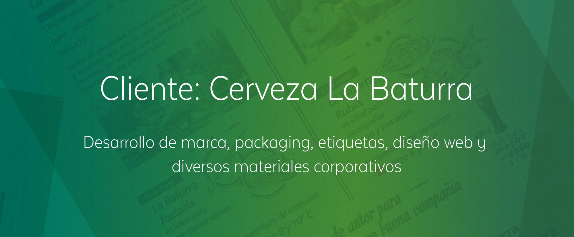 Diseños y desarrollo de marca, packaging y etiquetas Cerveza La Baturra